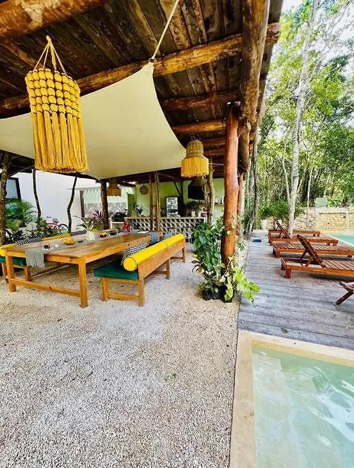 公寓 Lush Tulum Jungle Penthouse With Ensuite Rooftop Pool & Highspeed Wifi Balcheil 墨西哥