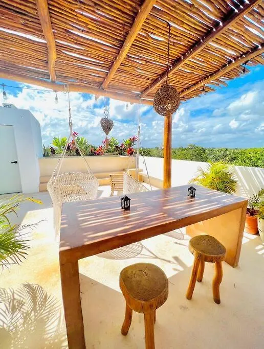 Lush Tulum Jungle Penthouse With Ensuite Rooftop Pool & Highspeed Wifi Balcheil